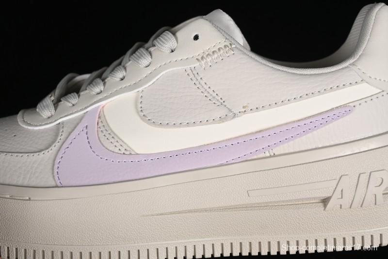 Nike Air Force 1 PLT AF ORM Triple White Low Top Casual Sneakers - DJ9946-108