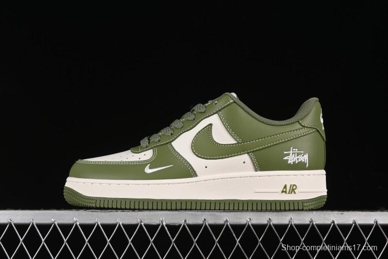 Nike Air Force 1 '07 Low Stussy Collaboration - Lotus Green Low-Top Casual Sneakers - BB5353-515