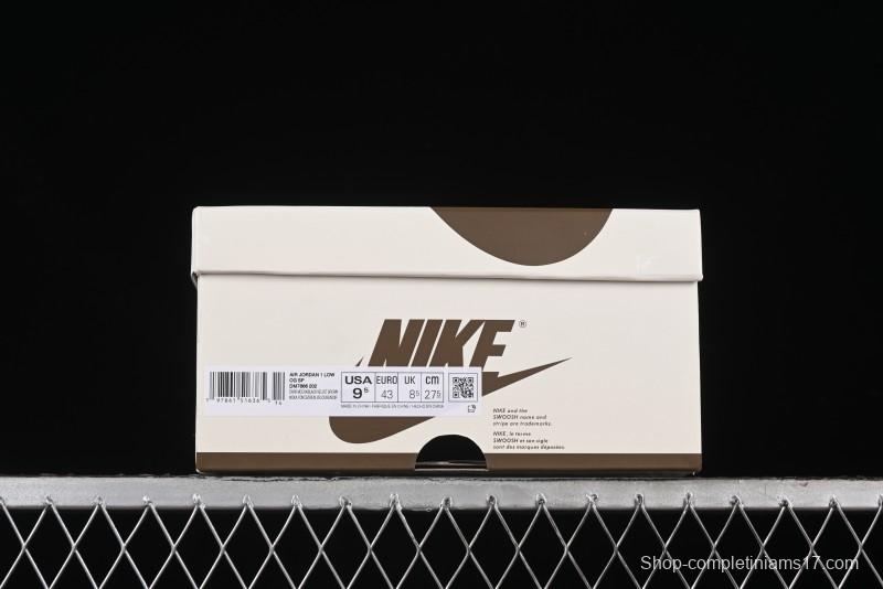 Nike Travis Scott x Air Jordan 1 Low OG AJ1 Reverse Swoosh Sneakers - DM7866-202