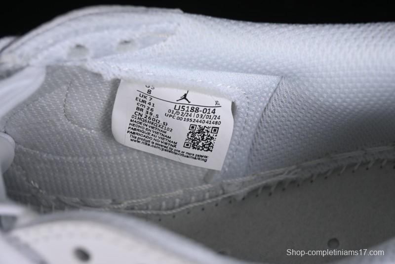 Nike Travis Scott x Fragment Design x Air Jordan 1 Low OG SP AJ1 Gucci Collaboration - White Low-Top Casual Sneakers LJ5188-014