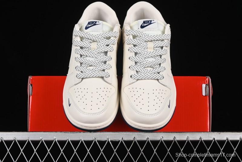 Nike SB Dunk Low Supreme Collaboration - Classic Beige Blue Anniversary High-End Custom Low-Top Casual Skate Shoes - XX8888-003
