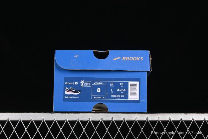 Brooks Ghost 15 Running Shoes with DNA LOFT V2 Cushioning and Breathable Air Mesh - 1203801B497