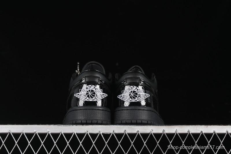 Nike Air Jordan 1 Low "Black Croc" Casual Sneakers - HJ7743-010