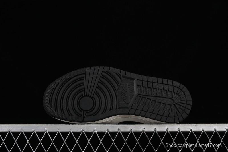 Nike Air Jordan 1 Low AJ1 Stone Island Collaboration - Off White Black Retro Low-Top Basketball Shoes - LJ6688-003