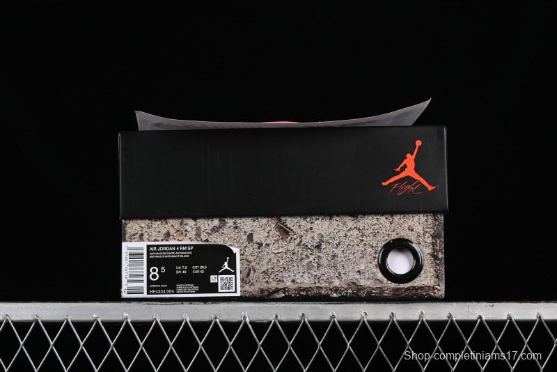 Nike Air Jordan 4 Remastered Retro Sneakers with Suede and Textile Upper - HF4334-004