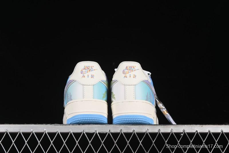 Nike Air Force 1 '07 Low Casual Sneakers "Crystal Dragon Palace" - DB3301-303