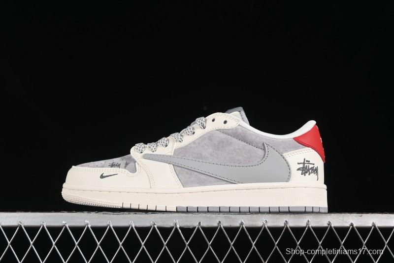 Nike Travis Scott x Fragment Design x Air Jordan 1 Low OG SP AJ1 Retro Sneakers - SJ2068-130