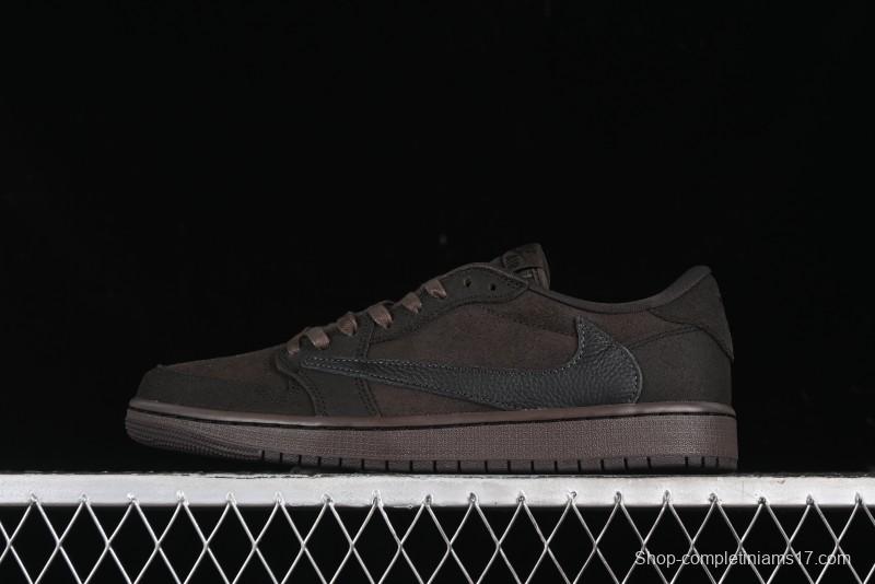 Nike Travis Scott x Air Jordan 1 Low OG AJ1 Collaboration Reverse Swoosh Sneakers - DM7866-202