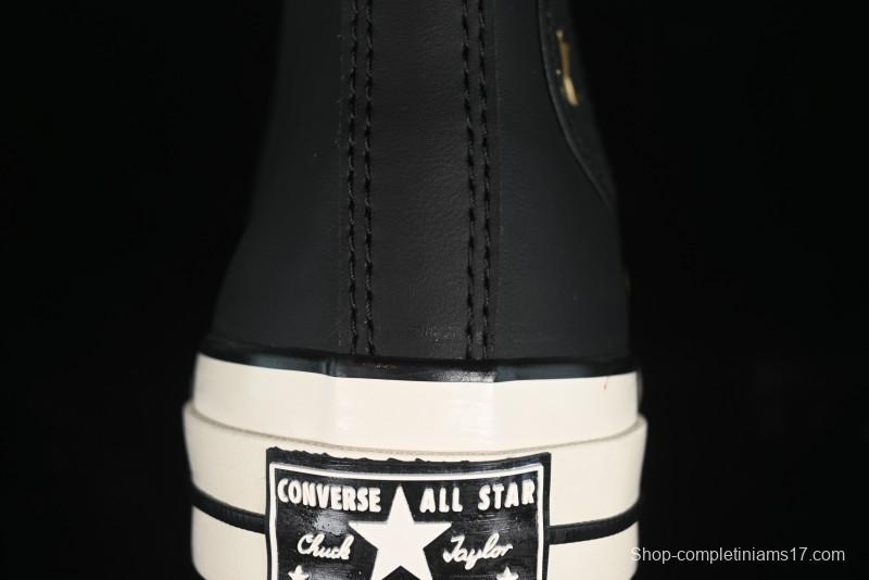 Converse Chuck 1970s Winter Waterproof Leather High-Top Sneakers with Gold Eyelets and Fleece Lining - A12444C