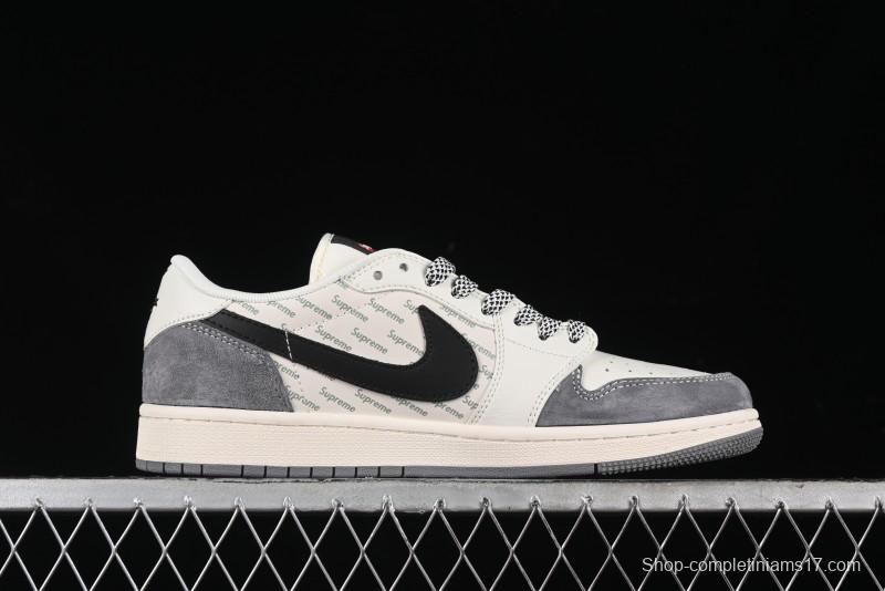 Nike Travis Scott x Fragment Design x Air Jordan 1 Low OG SP AJ1 Supreme Collaboration - XY2688-120
