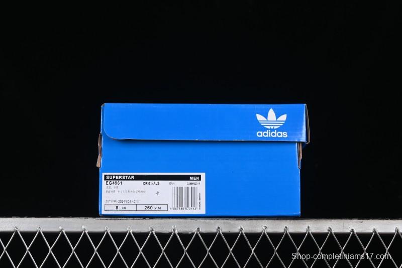 Adidas Superstar EG4961 Black Star Shell Toe Casual Sneakers - EG4961