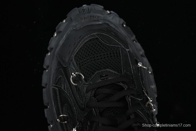 Balenciaga Defender Rubber Platform Sneakers Low-Top Combat Outdoor Shoes with Studded Design and Exaggerated Tire Tread Sole - W2RAG1081