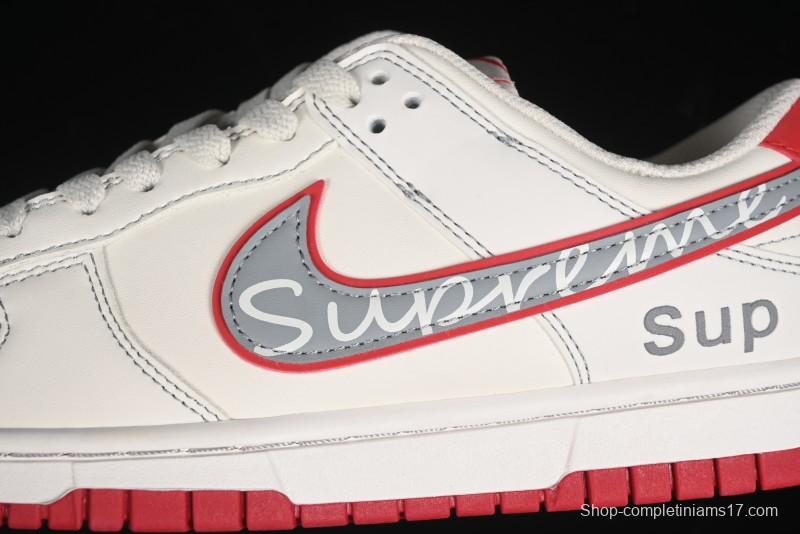 Nike SB Dunk Low SUP Collaboration - Signature Grey Check Anniversary High-End Custom Low-Top Casual Skate Shoes DJ2024-030