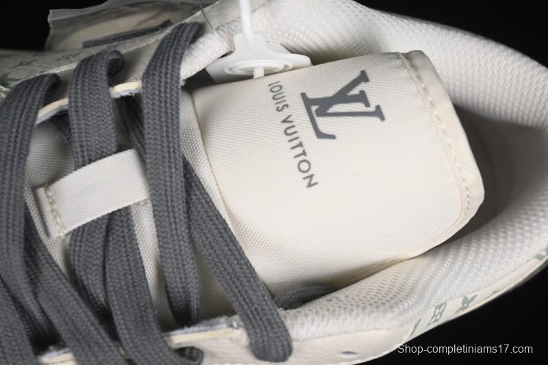 Nike Air Jordan 1 Low LV Collaboration Print Off-White Retro Basketball Shoes - WG8850-010