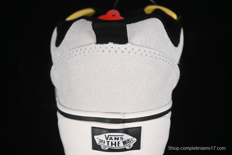 Vans Knu Skool Low Top Retro Casual Vulcanized Sneakers in Grey Black - VN000CZUVA3