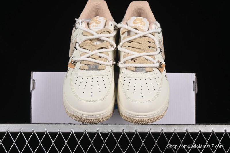 Nike Air Force 1 Low x Capybara "Pearl Girl" Casual Sneakers with Lace-Up Design - LV0506-505