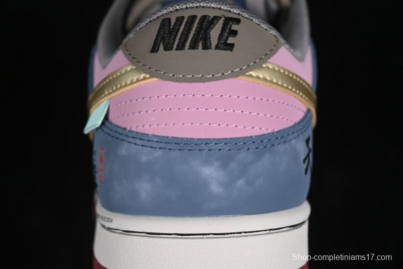 Nike Dunk Low Retro Deconstructed Casual Sneakers with Black Myth Wukong Theme Cloud Dragon Pattern - WK0820-001