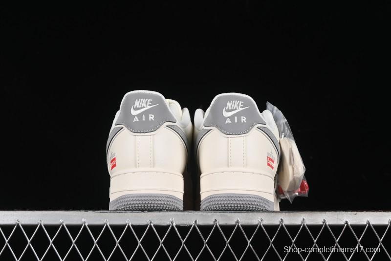 Nike Air Force 1 '07 Low Stone Island Supreme Collaboration Off-White Star Grey Low-Top Casual Sneakers - BB1616-303