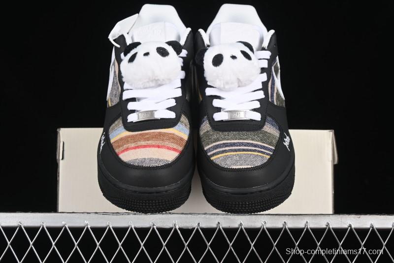 Nike Air Force 1 '07 Low Casual Sneakers with Lazy Panda Design - CW1188-768