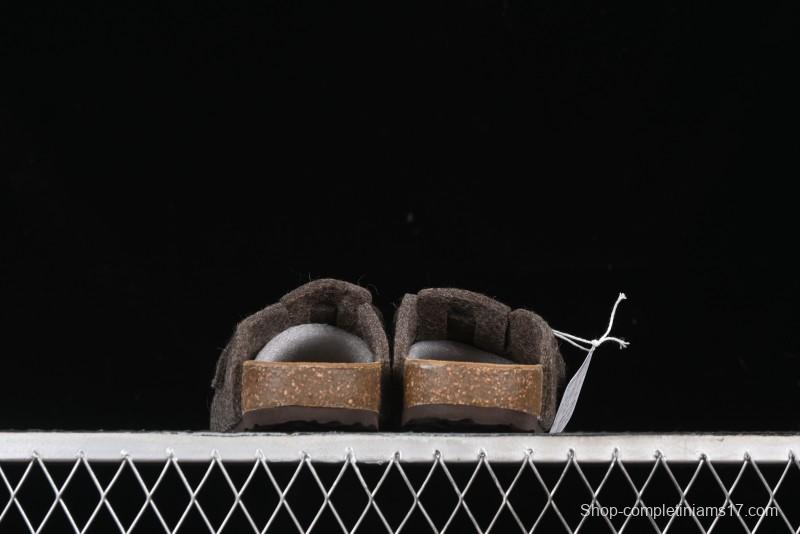Birkenstock Half-Fur Slide Sandals with Wool Lining - G.D4