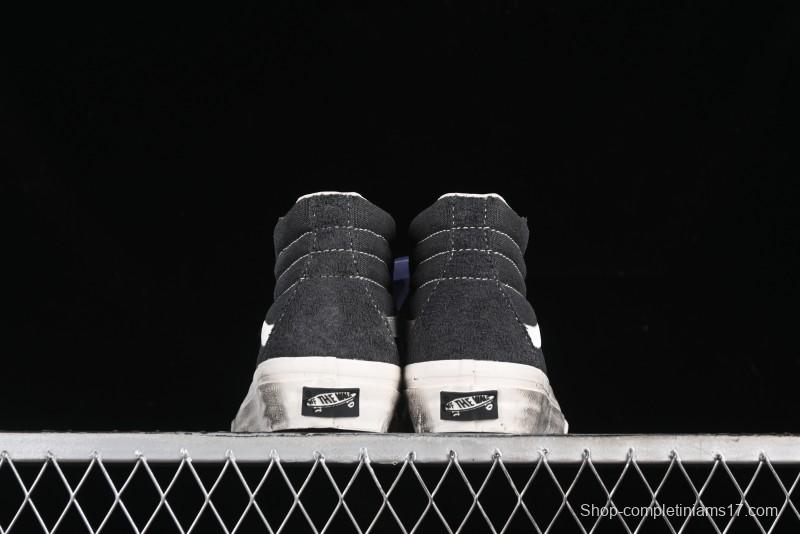 Vans Notre Premium Sk8-Hi High-Top Skate Shoes with Striped Design and Washed Effect - VN000CR0RVN