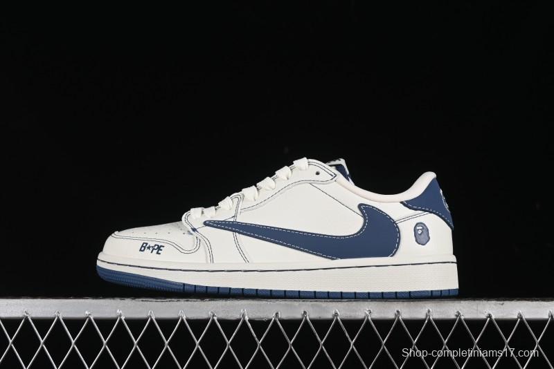 Nike Travis Scott x Fragment Design x Air Jordan 1 Low OG SP AJ1 Bape Collaboration - CH6336-008