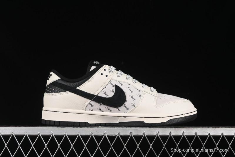 Nike SB Dunk Low Stussy Collaboration - Anniversary High-End Custom Low-Top Casual Sneakers - XY1688-016