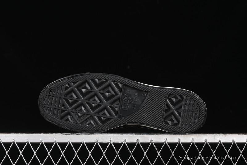 Converse Chuck 1970s High Top Canvas Shoes in Black Lace Punk Style - A10026C