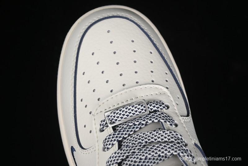 Nike Air Force 1 '07 Low Supreme The North Face Collaboration - Off White Light Blue Casual Sneakers - XZ1996-130