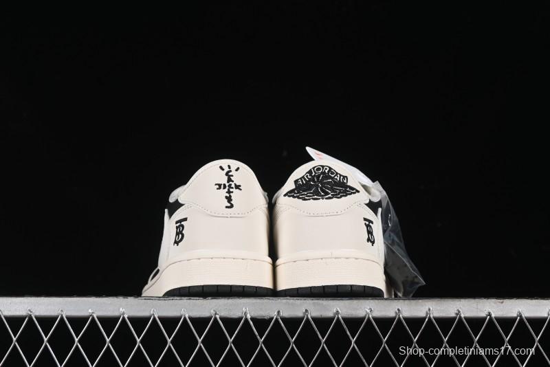 Nike Travis Scott x Fragment Design x Air Jordan 1 Low OG SP AJ1 Burberry Collaboration - BB6588-316