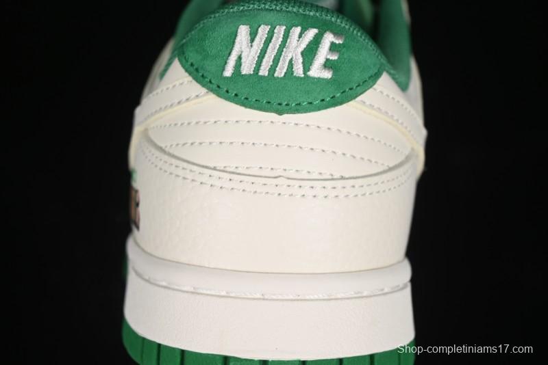 Nike SB Dunk Low Gucci Collaboration - Custom White Swoosh Leather Patch Anniversary Edition Low-Top Casual Skate Shoes - KK1688-052