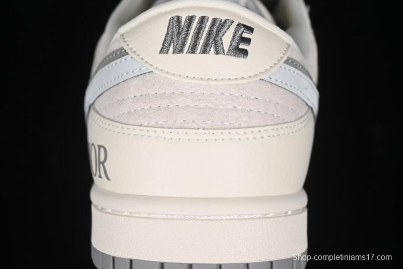 Nike SB Dunk Low Dior Collection - Beige Grey Blue Hook Anniversary High-End Custom Low-Top Casual Sneakers - XD6188-042