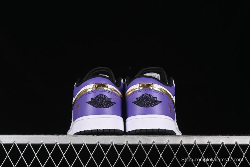 Nike Air Jordan 1 Low AJ1 Retro Basketball Shoes Lakers Purple Gold Kobe Tribute - DC2024-028
