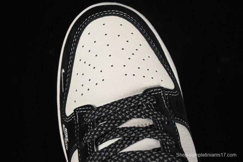 Nike SB Dunk Low SUP Collaboration - Black White Black Swoosh Anniversary Custom Low-Top Casual Skate Shoes - MM1089-020