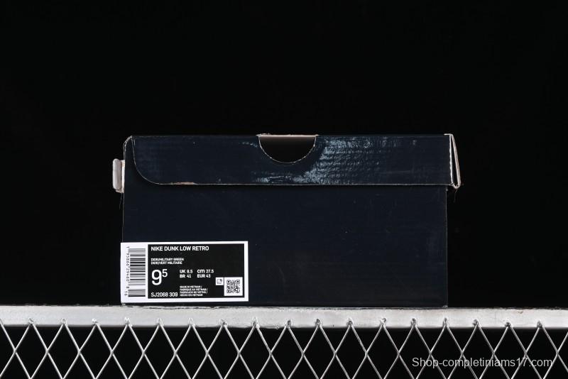 Nike SB Dunk Low Dior Collaboration - Strap Woven Green Check Anniversary High-End Custom Low-Top Casual Skate Shoes - SJ2068-309