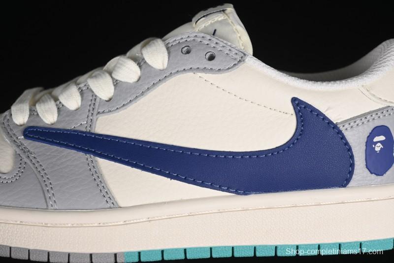 Nike Travis Scott x Fragment Design x Air Jordan 1 Low OG SP AJ1 Bape Collaboration - LJ5188-021