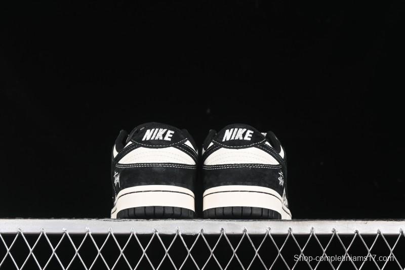 Nike SB Dunk Low Stussy Collaboration - Black Wukong Anniversary High-End Custom Low-Top Casual Sneakers - XX2025-555