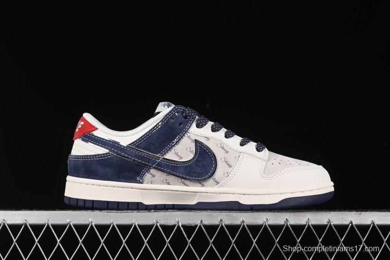 Nike SB Dunk Low Stussy Anniversary Edition Custom Premium Low-Top Skateboarding Shoes - XX2025-609
