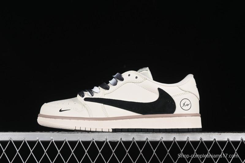 Nike Travis Scott x Fragment Design x Air Jordan 1 Low OG SP AJ1 Sneakers - CF3688-018