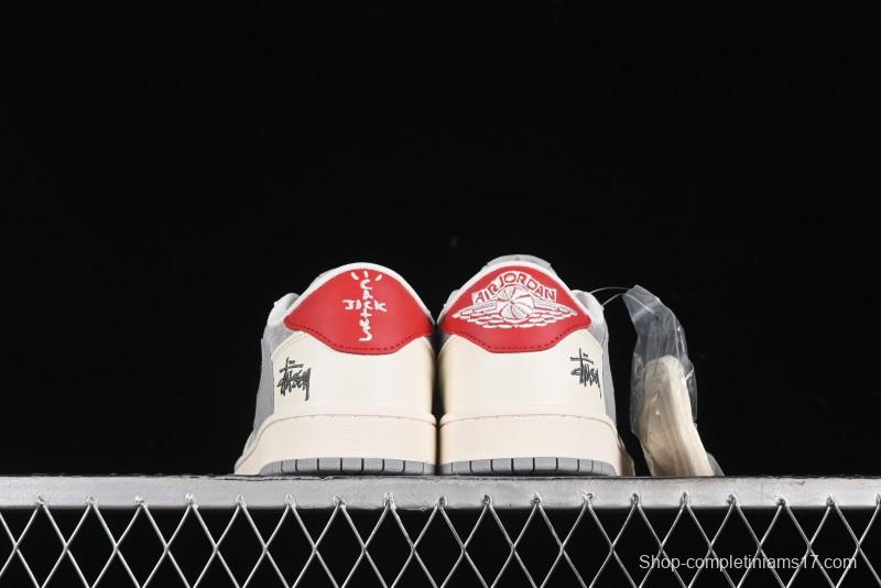 Nike Travis Scott x Fragment Design x Air Jordan 1 Low OG SP AJ1 Retro Sneakers - SJ2068-130