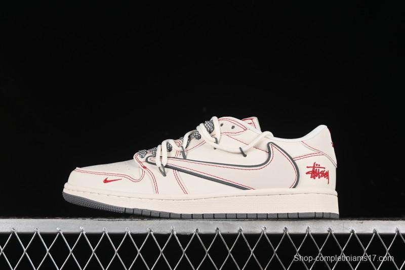 Nike Travis Scott x Fragment Design x Air Jordan 1 Low OG SP AJ1 Sneakers - SJ0086-136