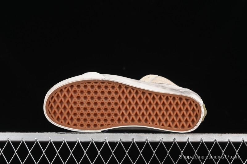 Vans Notre Premium Sk8-Hi High-Top Skate Shoes with Upgraded Suede and Linen Materials - VN000CR0BWQ