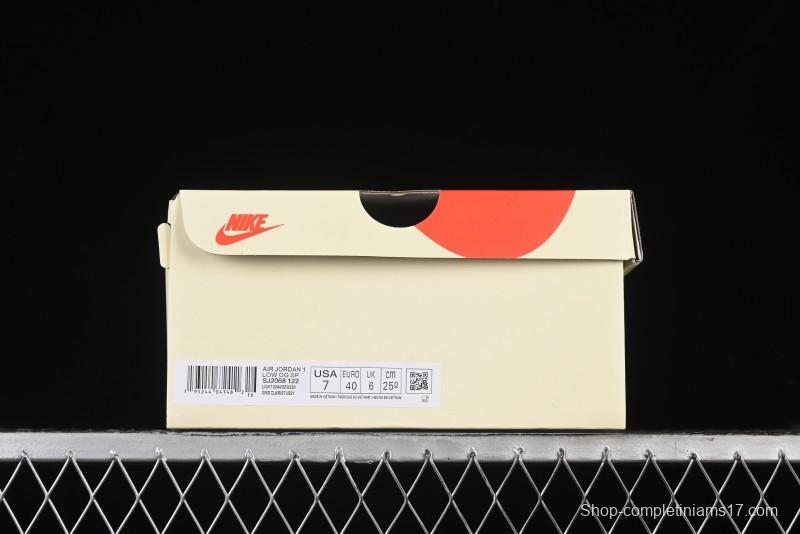 Nike Travis Scott x Fragment Design x Air Jordan 1 Low OG SP AJ1 Retro Sneakers - SJ2068-122