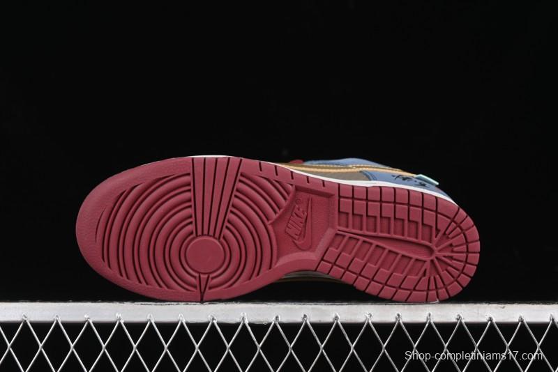 Nike Dunk Low Retro Deconstructed Casual Sneakers with Black Myth Wukong Theme Cloud Dragon Pattern - WK0820-001