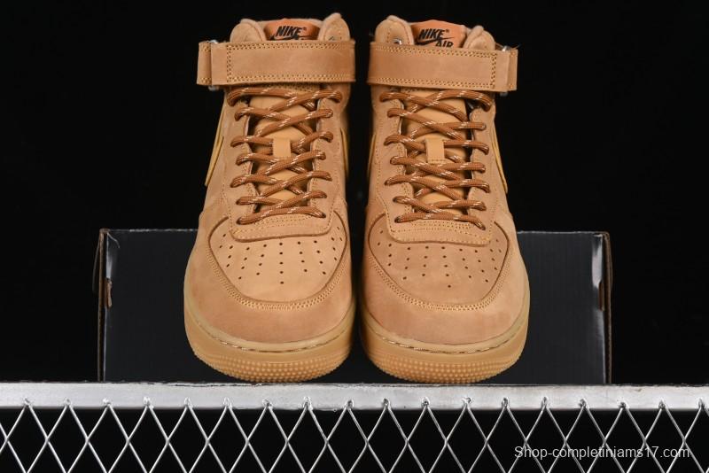 Nike Air Force 1 '07 Mid Suede Casual Sneakers in Wheat - DJ9158-200