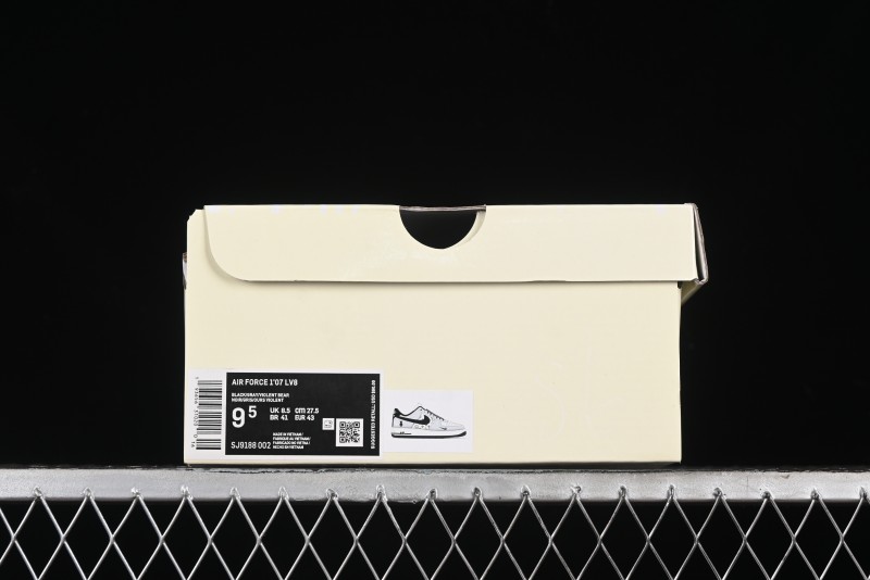 Nike Air Force 1 '07 Low Violent Bear Collaboration - Grey Black Print Low-Top Casual Sneakers - SJ9188-002