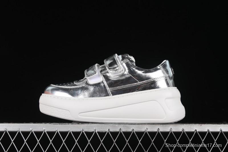 Acne Studios Retro Velcro Women's Casual Shoes Silver - G.E5