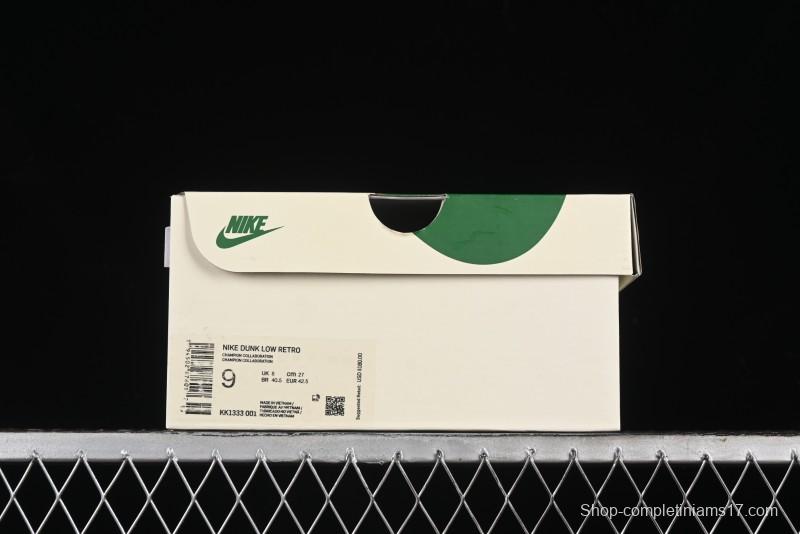 Nike SB Dunk Low Champion Collaboration - Blue Swoosh Anniversary Custom Low-Top Casual Skate Shoes - KK1333-001