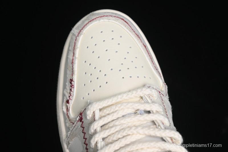 Nike Air Jordan 1 Low AJ1 Panda Prank Qixi Themed Retro Basketball Shoes with Special Graffiti Design - FZ5046-041