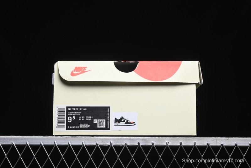 Nike Air Force 1 '07 Low Stussy Collaboration - Black White Double Swoosh Red Tag Low-Top Casual Sneakers - SJ6698-012